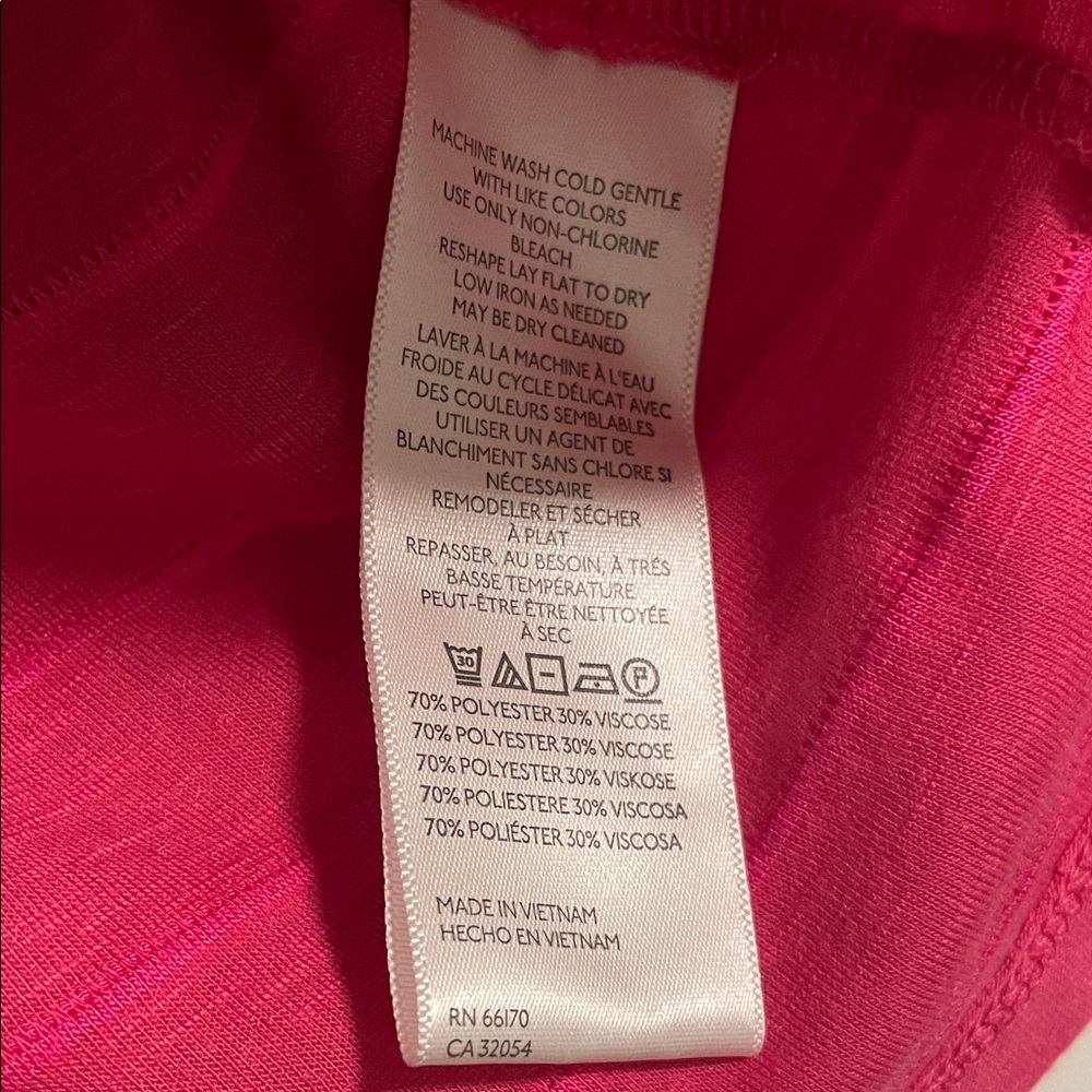 Anthropologie Raspberry V-Neck Ruffle Sleeve Tank - Picture 7 of 9